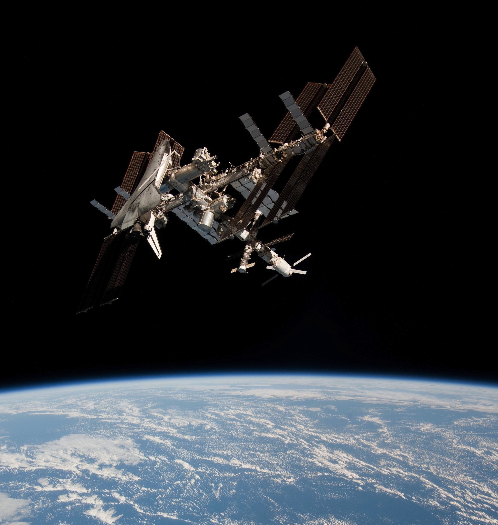 Endeavour (STS-134) docked to the International Space Station