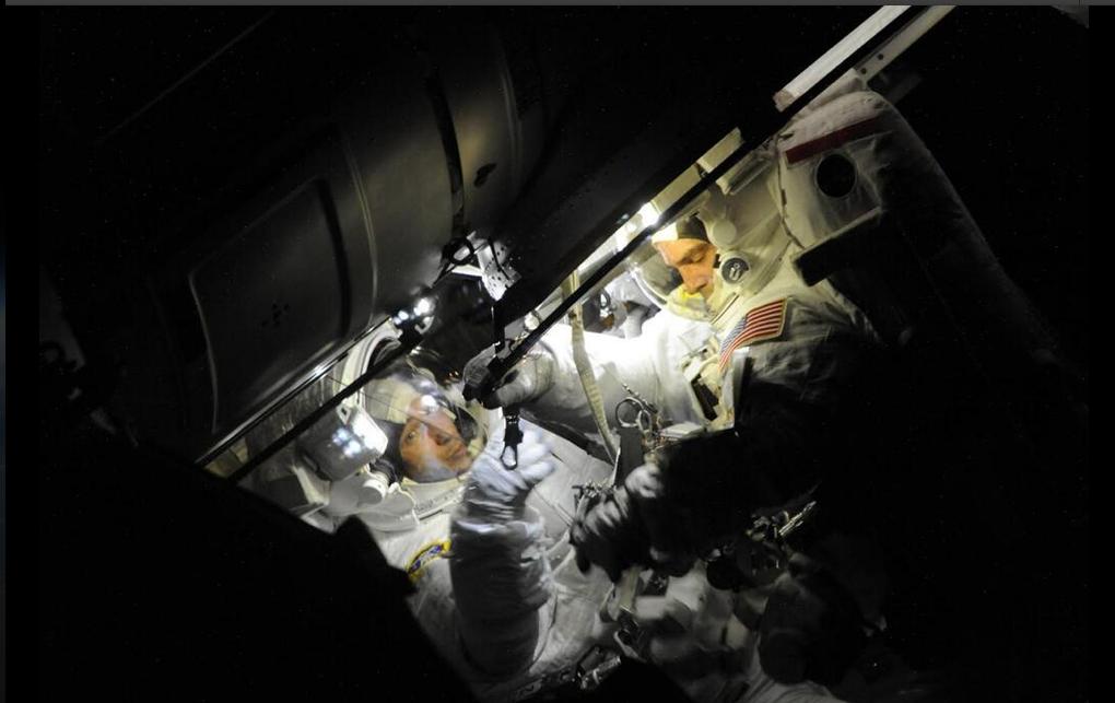 Christmas 2013 Spacewalk Outside ISS
